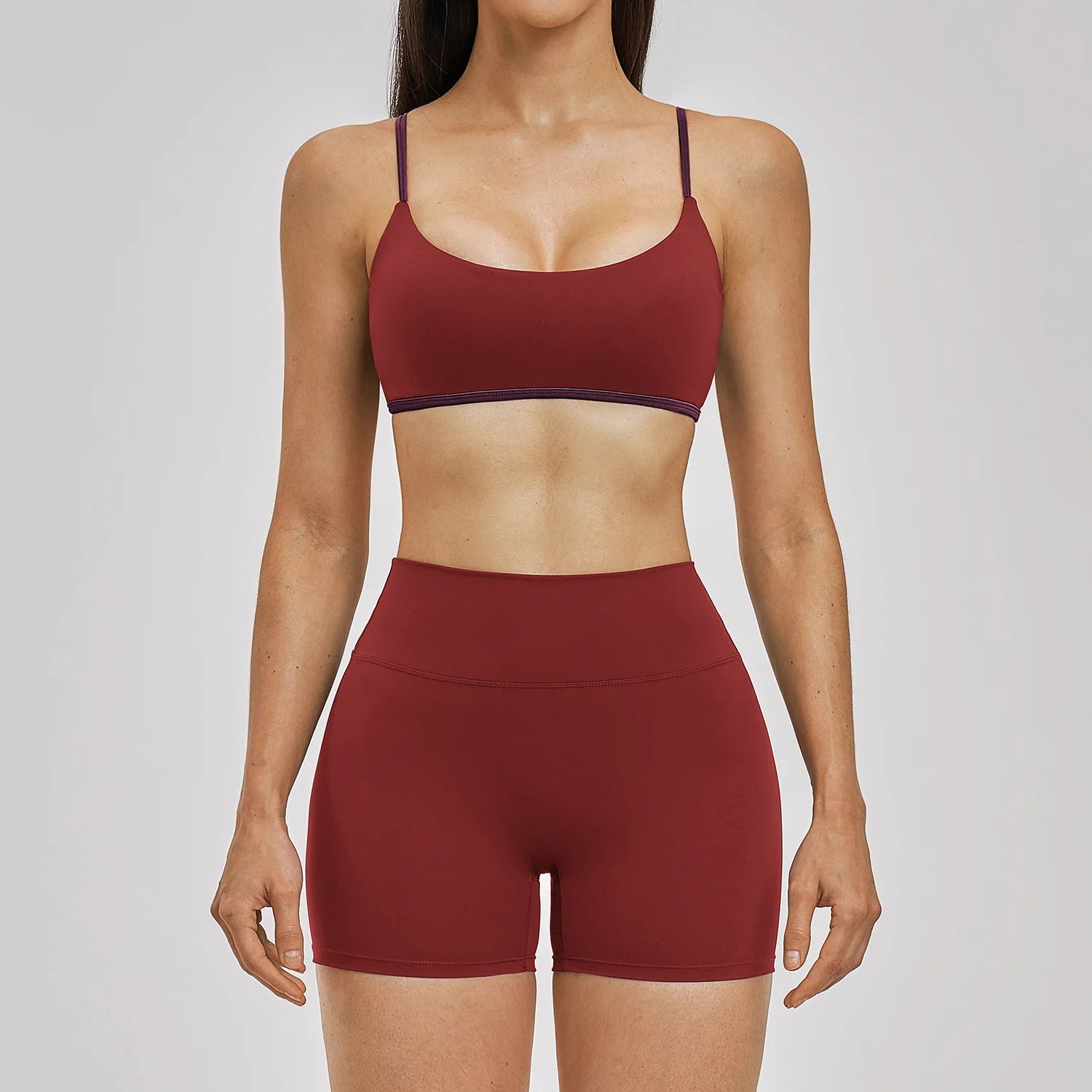 2 Pieces Yoga Set Women's Tracksuit Workout Sportswear Gym Clothing High Waist Leggings Fitness Bra Sports Suits Shorts Shorts
