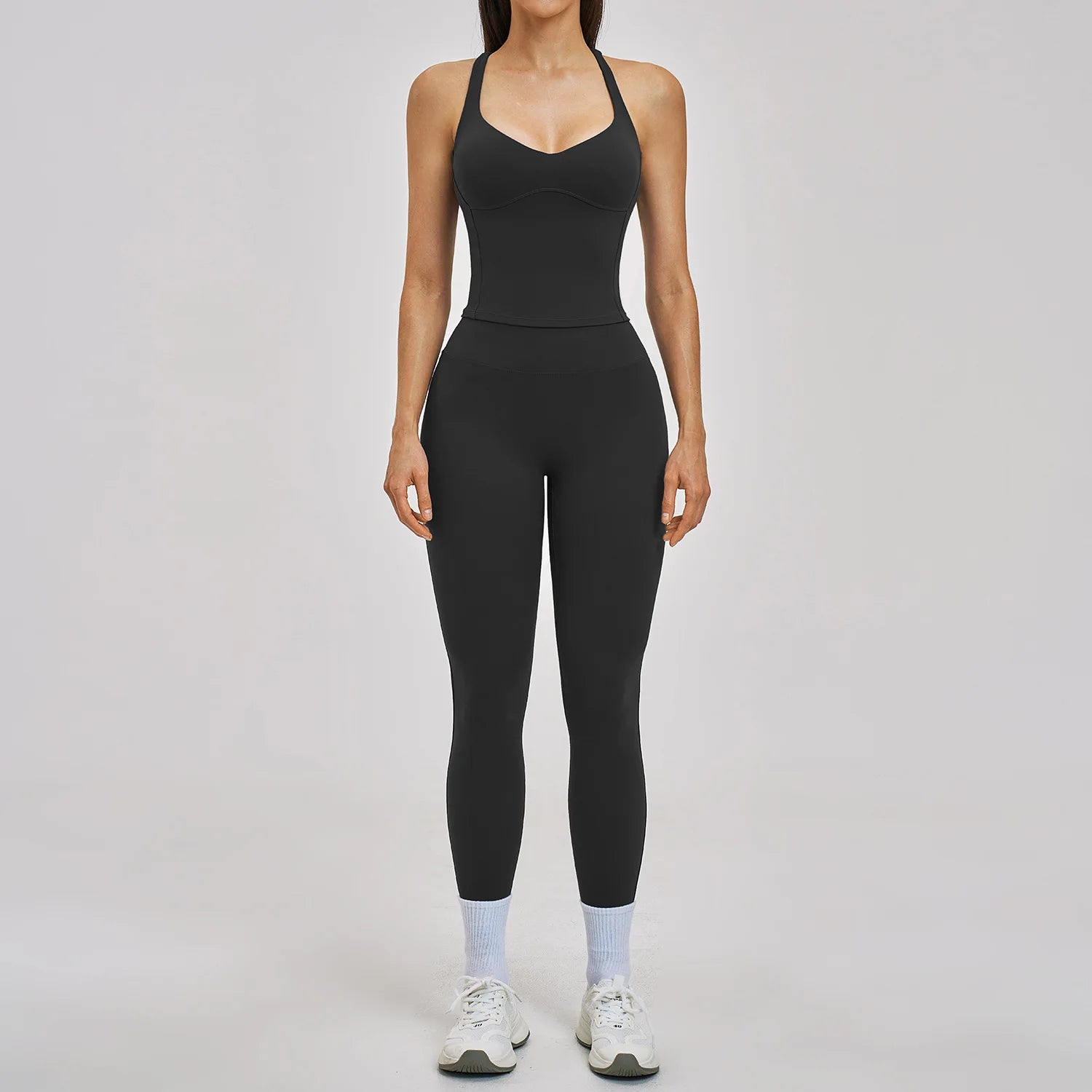Women's Tracksuit 2PCS Yoga Set Workout Outfits Sportswear Gym Clothing High Waist Leggings Fitness Suit Shorts Sports Suits Bra