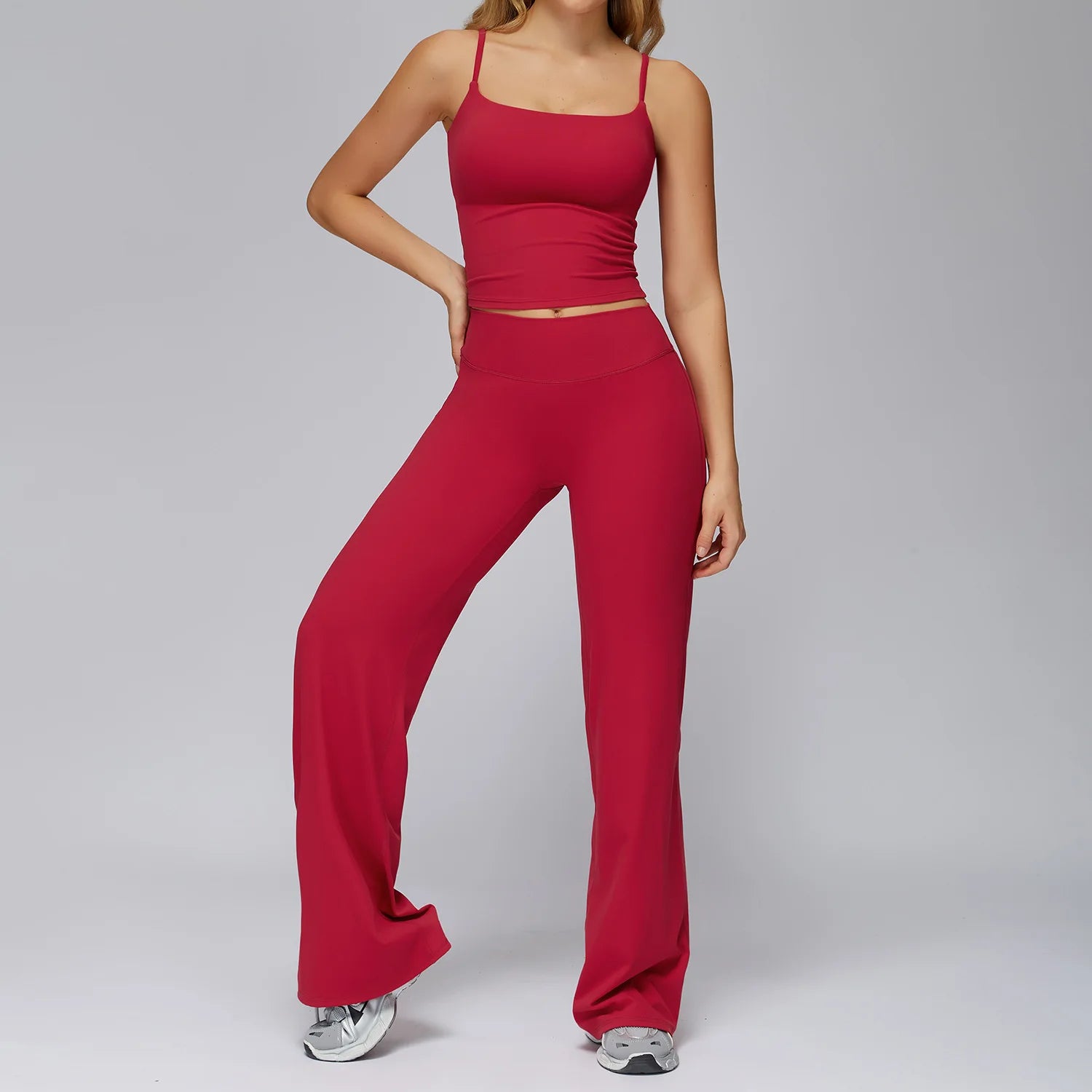 Yoga Set 2PCS Women Tracksuit Workout Outfits Fitness Set Sportswear High Waist Leggings Sports Bra Athletic Wear Gym Clothes