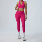JUREN 2PCS Yoga Set Women Tracksuit Sportswear Gym Workout Clothing Athletic Wear Fitness Bra High Waist Leggings Push Up Suit