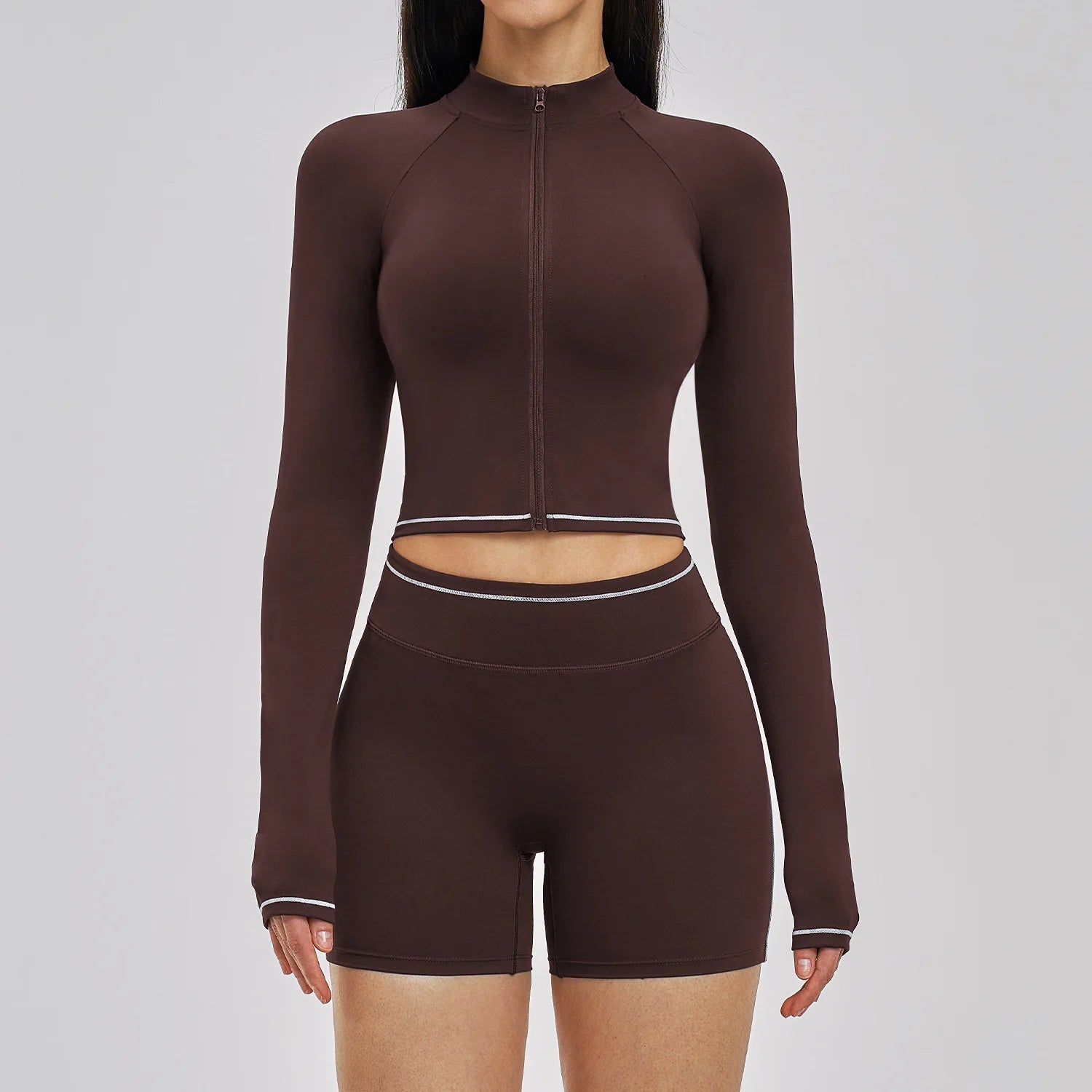 2PCS Yoga Suit for Women Tracksuit Fitness Outfits Gym Clothes Sports Bra Shorts Shorts Workout Sets Gym Long Sleeves Sportswear