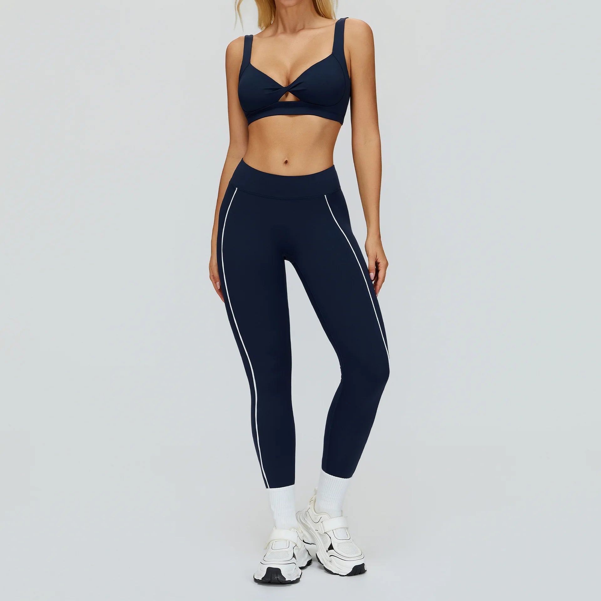 2PCS Yoga Clothes Women Tracksuit Athletic Wear Pilates Fitness Suit Gym Outfits Workout Push Up Clothes Sports Bra Leggings Set