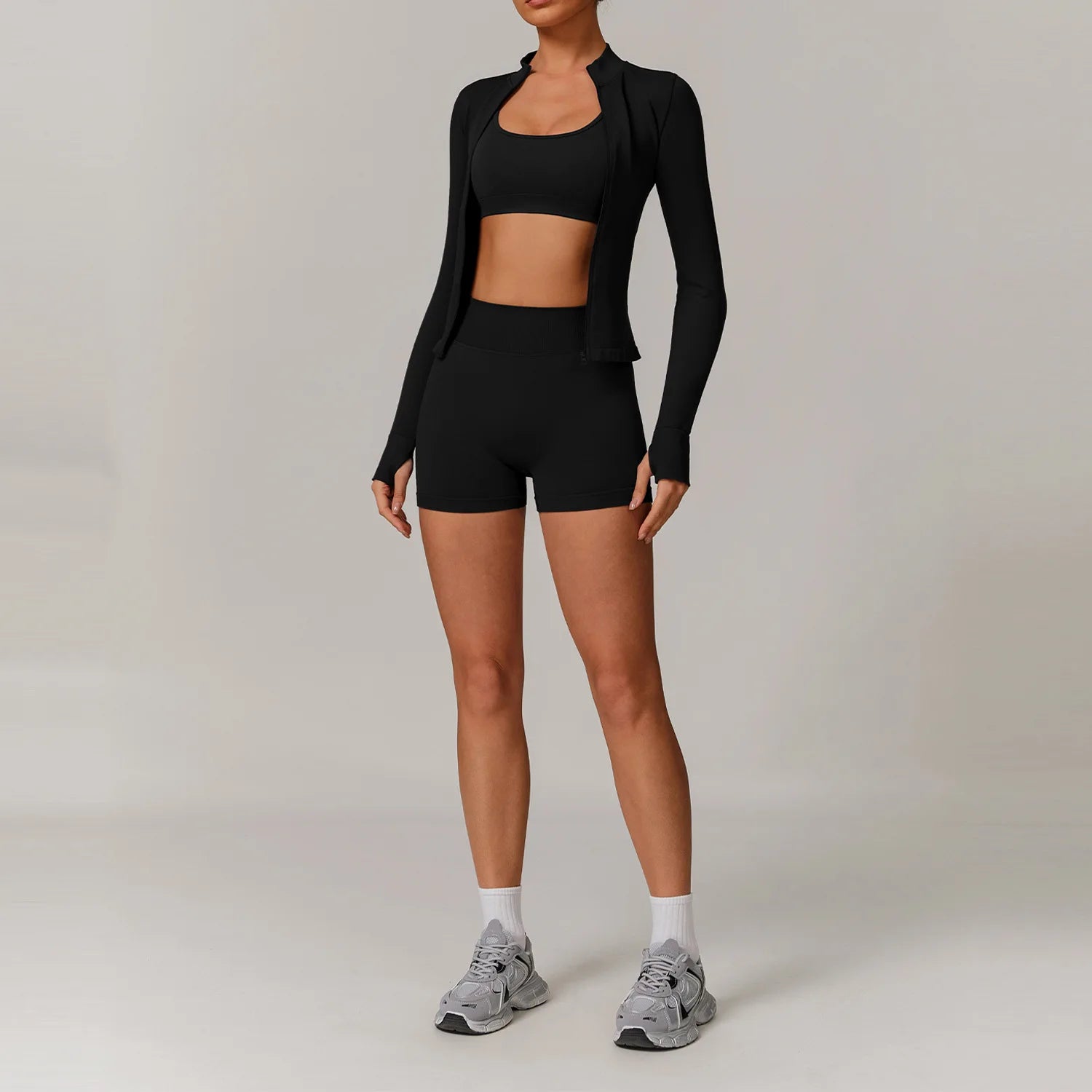 2/3PCS Yoga Set Women Workout Set Seamless Sportswear Gym Clothing Fitness Long Sleeve Crop Top High Waist Leggings Sports Suits