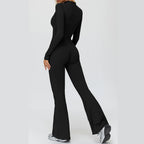 Winter Yoga Suit Gym Set Women Tracksuit Thicken Sportswear Zipper Fitness Long Sleeved Sports Jumpsuit Push Up Workout Clothes