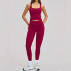 Athletic Wear 2Pcs Yoga Clothes Women Tracksuit Pilates Fitness Suit Gym Outfits Workout Push Up Clothes Sports Bra Leggings Set