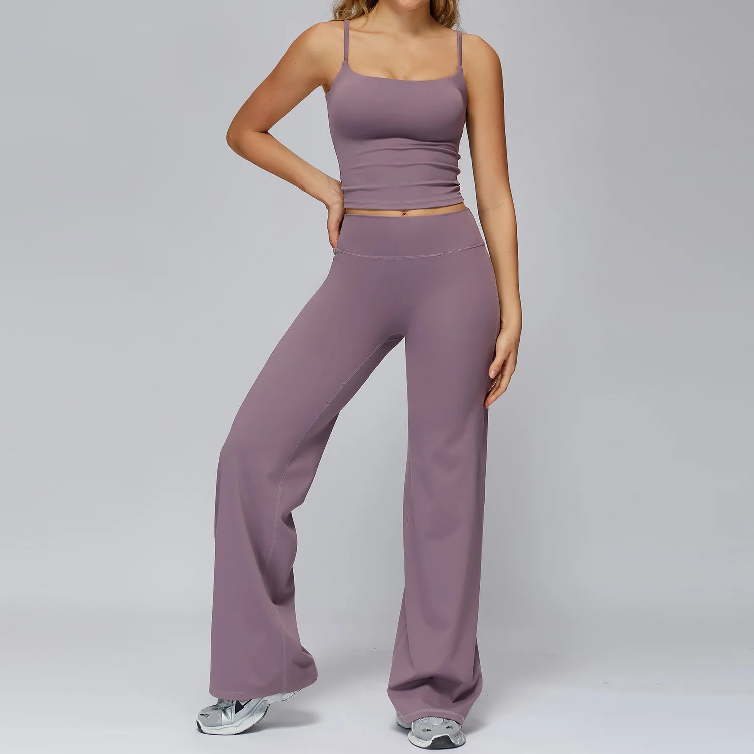 Yoga Set 2PCS Women Tracksuit Workout Outfits Fitness Set Sportswear High Waist Leggings Sports Bra Athletic Wear Gym Clothes