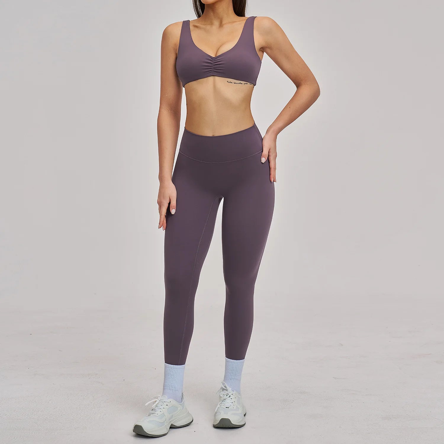 2PCS Yoga Set Sports Outfits Women Quick-Drying Gym Set Women Tracksuit Running Workout Long Sleeve Sports Shirt Yoga Clothing