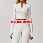 Women Outdoor Sports Long Sleeved Slim Yoga Clothes Quick Dry Zipper Cardigan Stand Up Collar Jacket Running Fitness Jacket Top