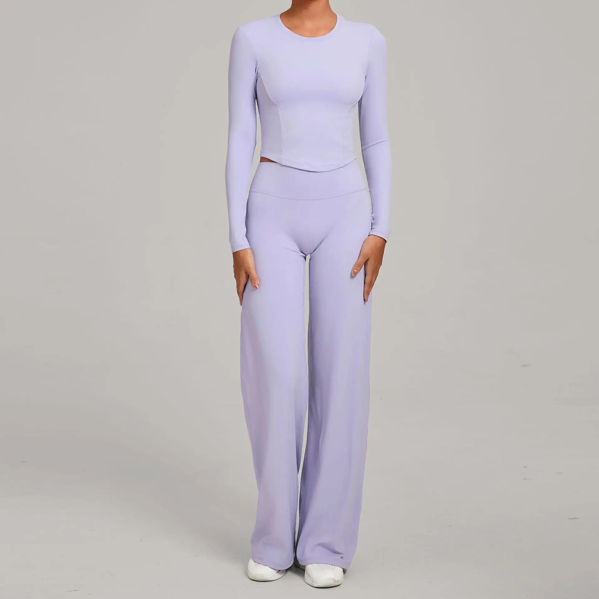 Gym Outfits 2PCS Yoga Suit Sports Set Women Sportswear Quick-Drying Women Tracksuit Running Workout Long Sleeve Yoga Clothing
