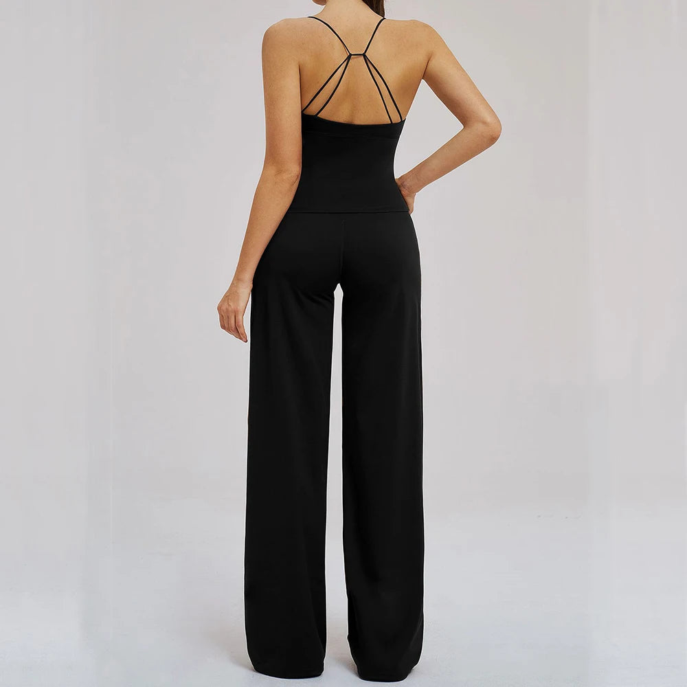 Yoga Set 2 Pieces Women Tracksuit Workout Outfits Fitness Sportswear Gym Clothes High Waist Leggings Sports Bra Athletic Wear