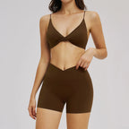 Yoga Set 2PCS Women's Tracksuit Sexy Sport Bra High Waist Sports Shorts Gym Outfits Fitness Sleeveless Workout Suit Sporstwear