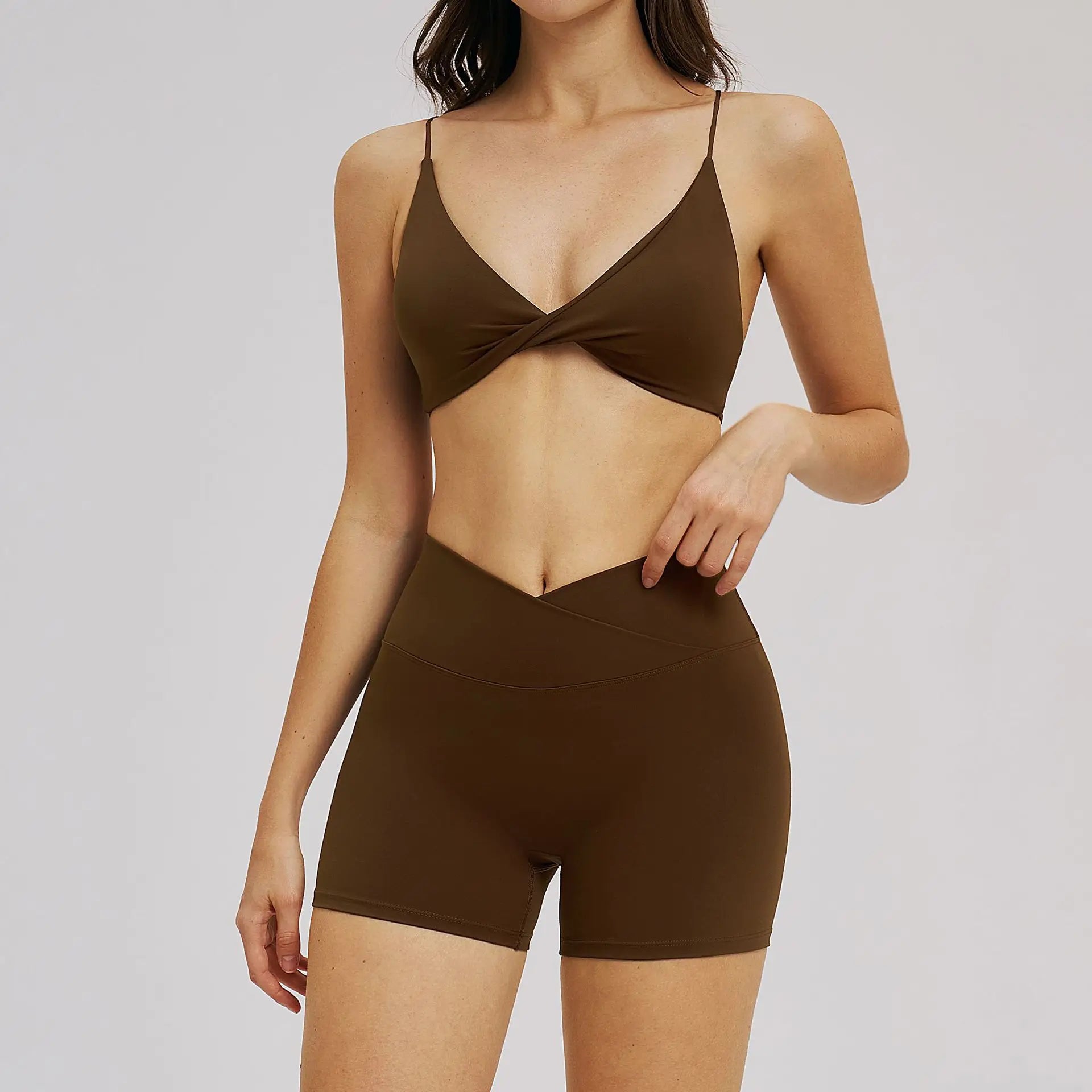 Yoga Set 2PCS Women's Tracksuit Sexy Sport Bra High Waist Sports Shorts Gym Outfits Fitness Sleeveless Workout Suit Sporstwear