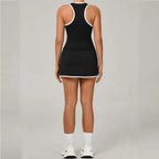 Yoga Set 2PCS Women Tracksuit Sexy Sport Bra High Waist Yoga Short Skirt Gym Clothes Fitness Sleeveless Workout Suit Sporstwear