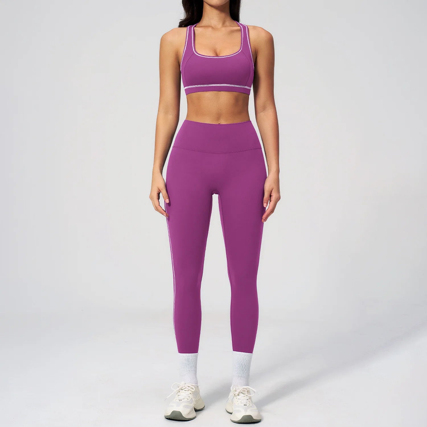 2PCS Yoga Set Women Tracksuit Gym Outfits Fitness Set Woman Leggings Sports Bra Breathable Sportwear Woman Clothes Athletic Wear