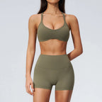 Yoga Suit Women Tracksuit 2pcs Athletic Wear Sports Bra High Waist Leggings Gym Set Fitness Outfits Workout Clothes Sportswear