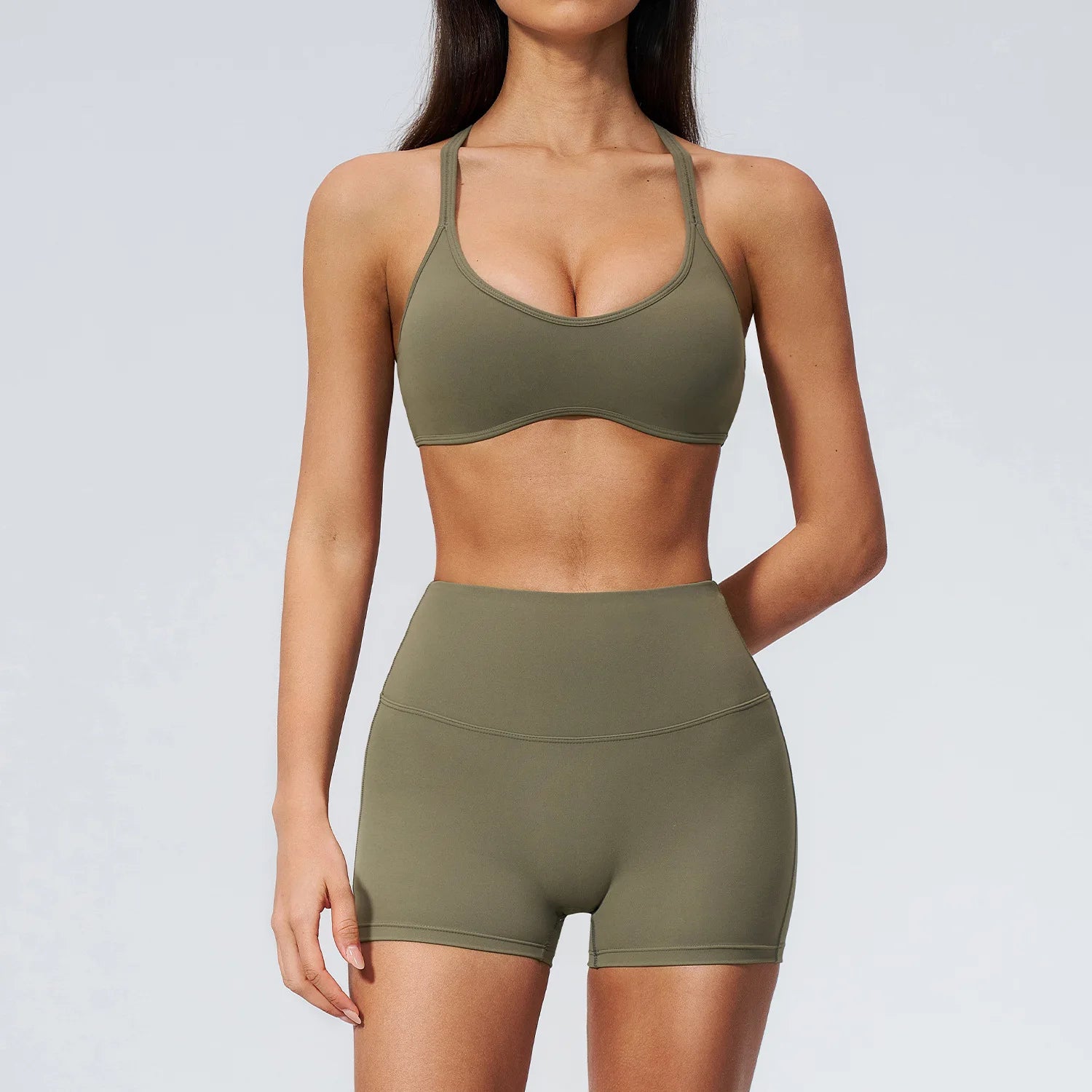 Yoga Suit Women Tracksuit 2pcs Athletic Wear Sports Bra High Waist Leggings Gym Set Fitness Outfits Workout Clothes Sportswear