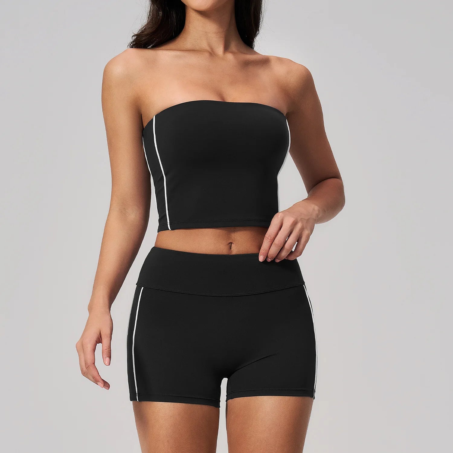 Women's Tracksuit 2PCS Yoga Clothes Athletic Wear Pilates Fitness Suit Gym Outfits Workout Sets Push Up Sports Bra Capri Pants