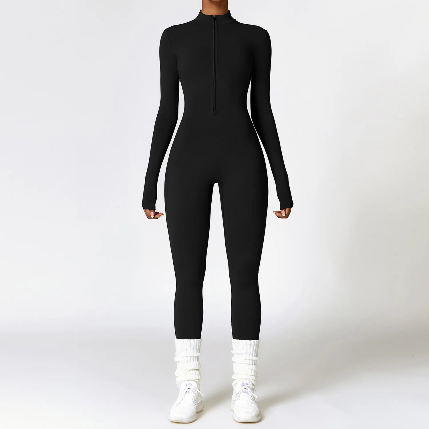 Winter Zipper Workout Jumpsuit Sports Overalls Women Gym Clothing Running Fitness Suit Gym Tracksuit Push Up Sportswear Yoga Set
