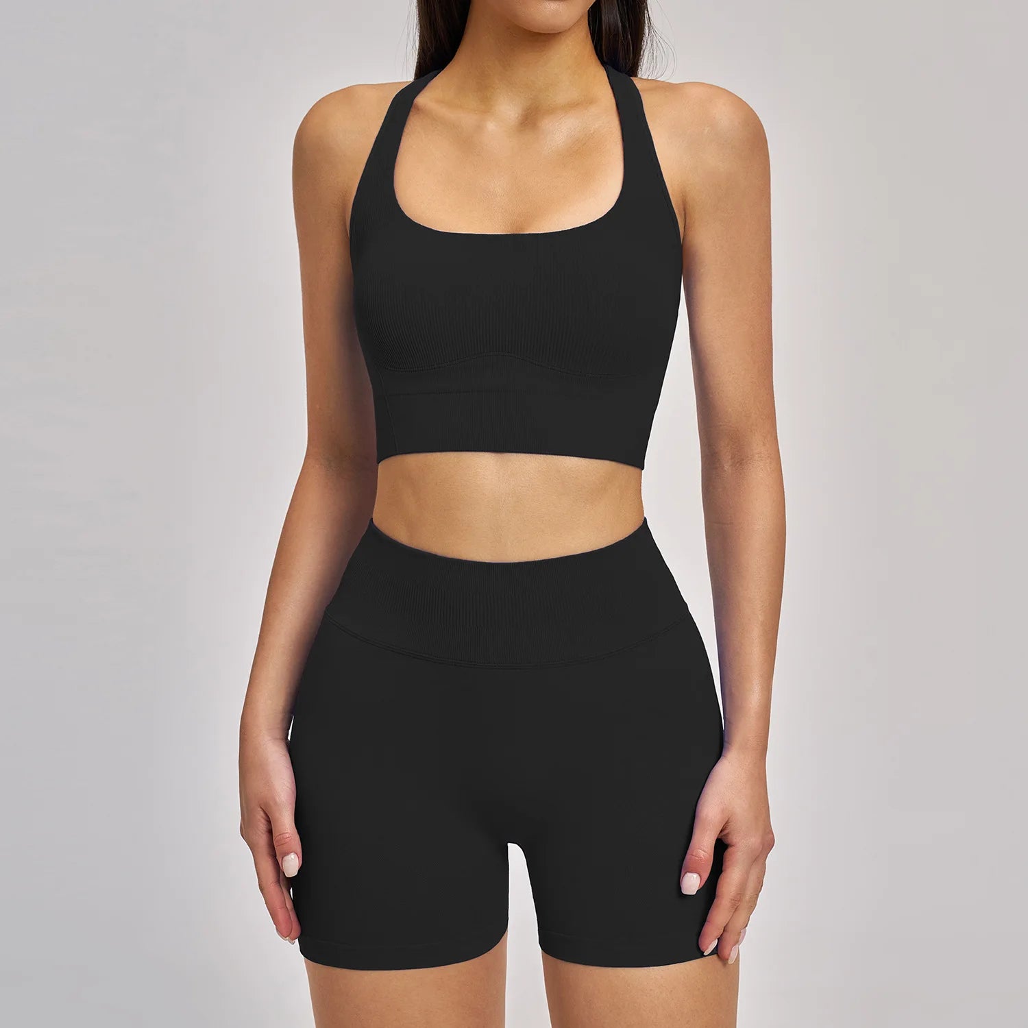 2pcs Yoga Set Women Seamless Sport Suit Gym Outfits Workout Clothes Gym Crop Top High Waist Legging Fitness Bra Set Sports Suits
