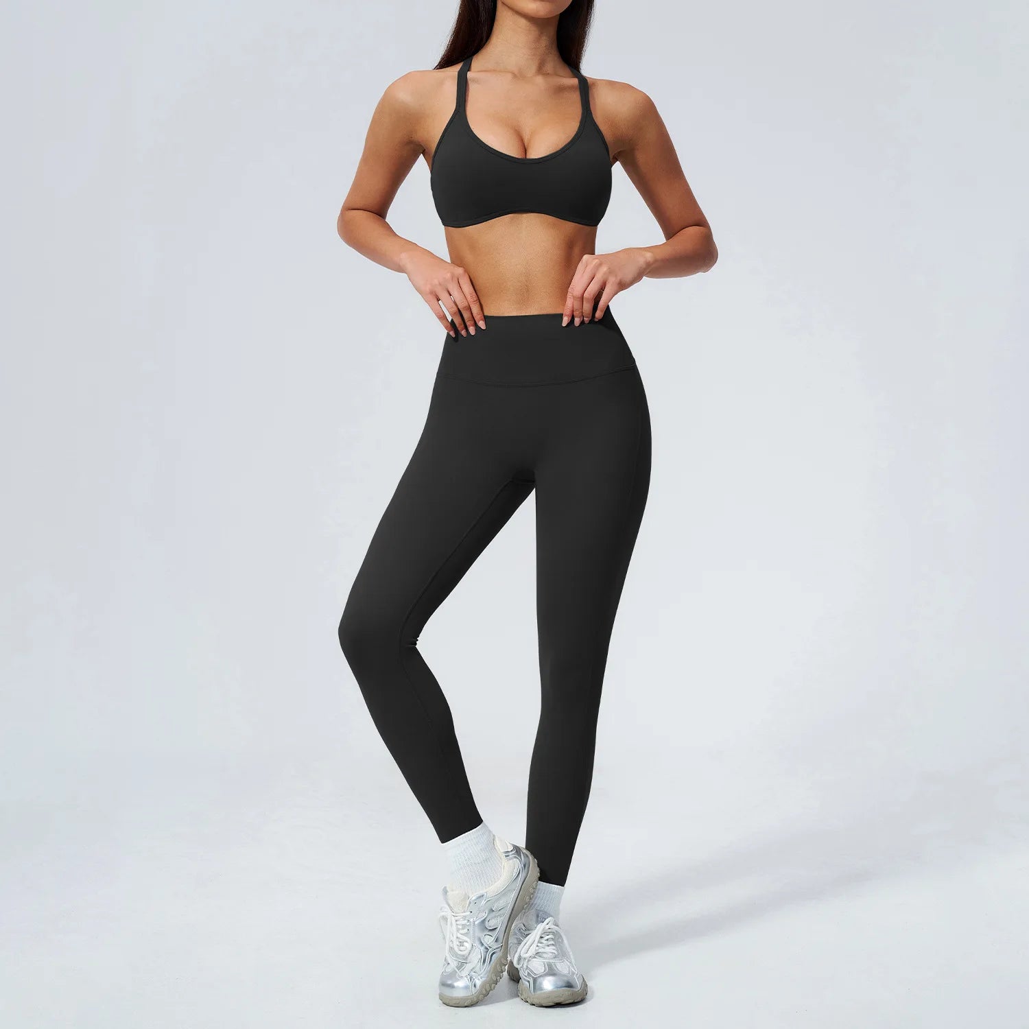 Yoga Suit Women Tracksuit 2pcs Athletic Wear Sports Bra High Waist Leggings Gym Set Fitness Outfits Workout Clothes Sportswear