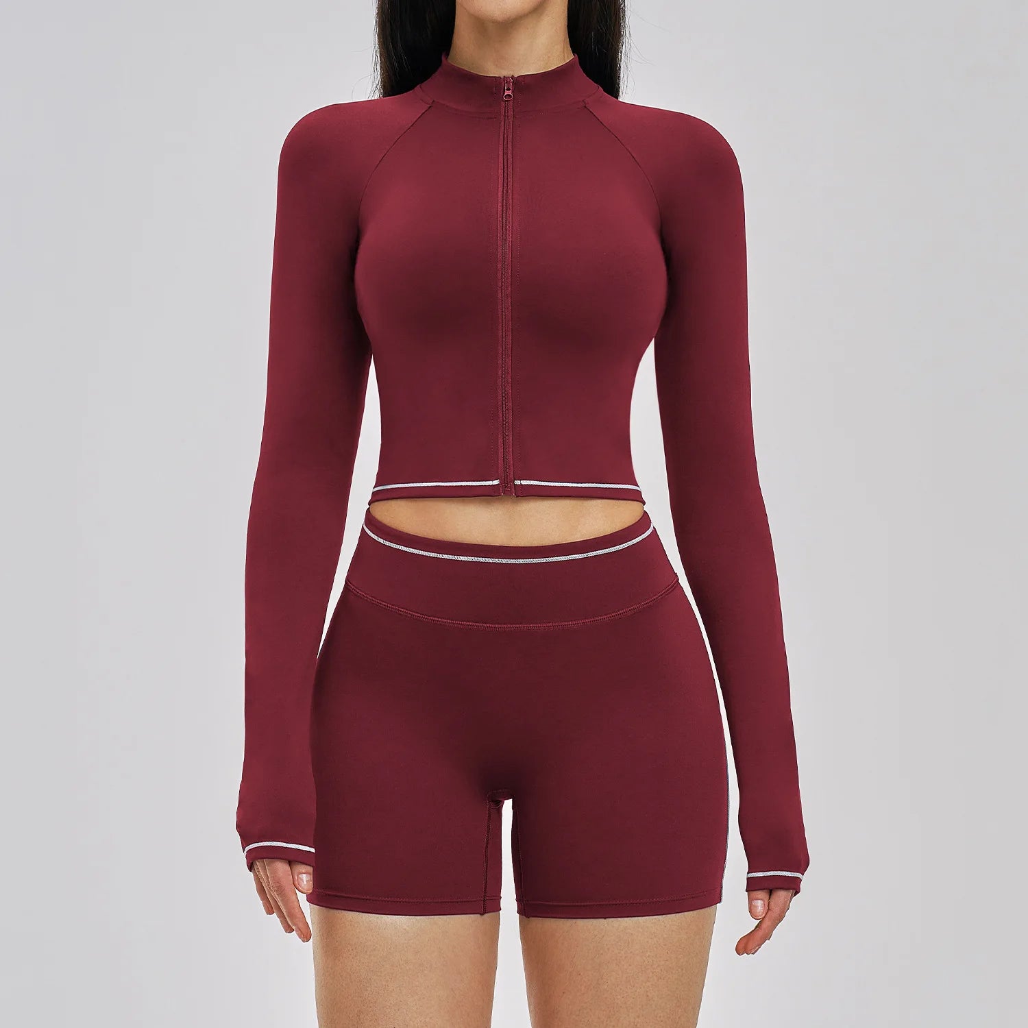 2PCS Yoga Suit for Women Tracksuit Fitness Outfits Gym Clothes Sports Bra Shorts Shorts Workout Sets Gym Long Sleeves Sportswear