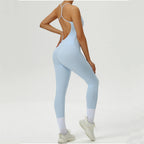 Yoga Overalls Women Tracksuit Yoga Set Jumpsuits Ribbed One Piece Fitness Rompers Sleeveless Sportswear Gym Set Workout Clothes