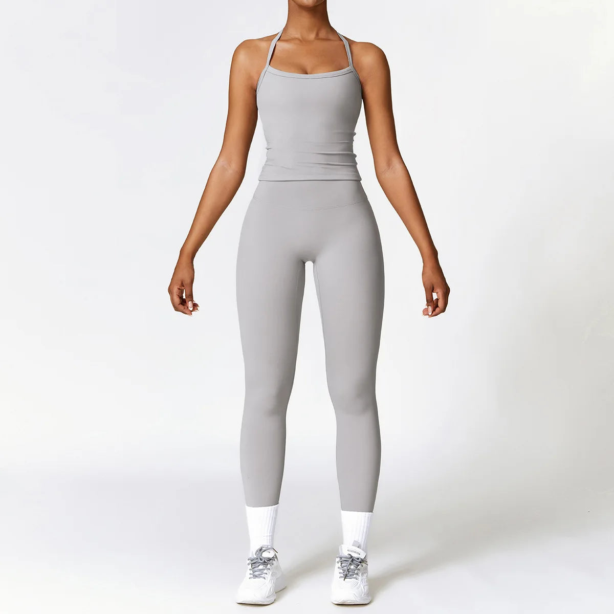 2PCS Yoga Set Women's Tracksuit Workout Outfits Push Up Sportswear Gym Clothing Running High Waist Leggings Fitness Sports Suits