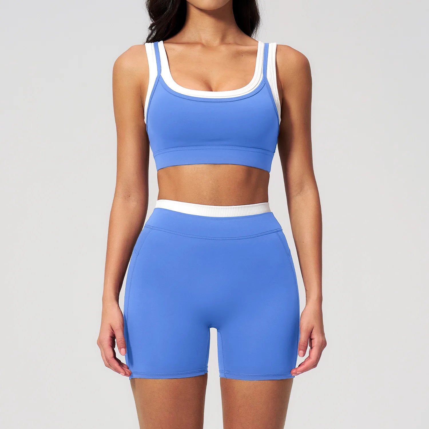 Women's Tracksuit 2PCS Yoga Set Athletic Wear Pilates Fitness Clothes Gym Outfits Workout Sets Push Up Sports Bra Leggings Suit