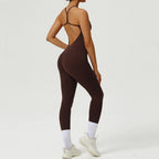 Yoga Overalls Women Tracksuit Yoga Set Jumpsuits Ribbed One Piece Fitness Rompers Sleeveless Sportswear Gym Set Workout Clothes
