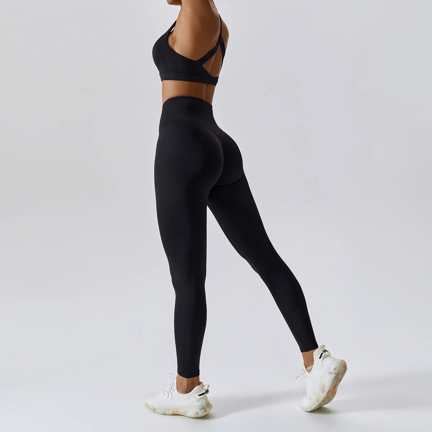 2PCS Women's Tracksuit Athletic Wear Yoga Set Workout Shorts Sportswear Gym Clothing High Waist Leggings Fitness Bra Sports Suit