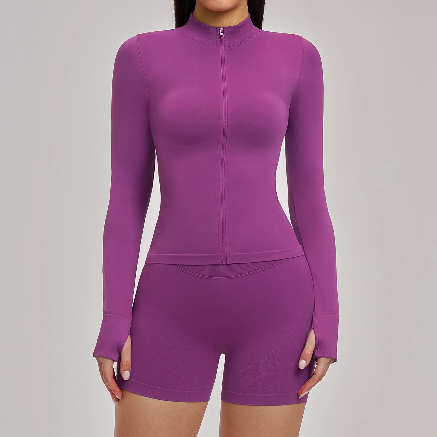 Seamless Yoga Suit 2PCS Sports Set Women Outfits Quick-Drying Gym Set Women Tracksuit Running Workout Long Sleeve Yoga Clothing