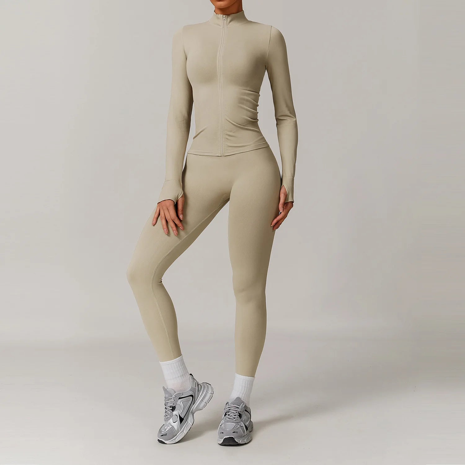 2/3PCS Yoga Set Women Workout Set Seamless Sportswear Gym Clothing Fitness Long Sleeve Crop Top High Waist Leggings Sports Suits