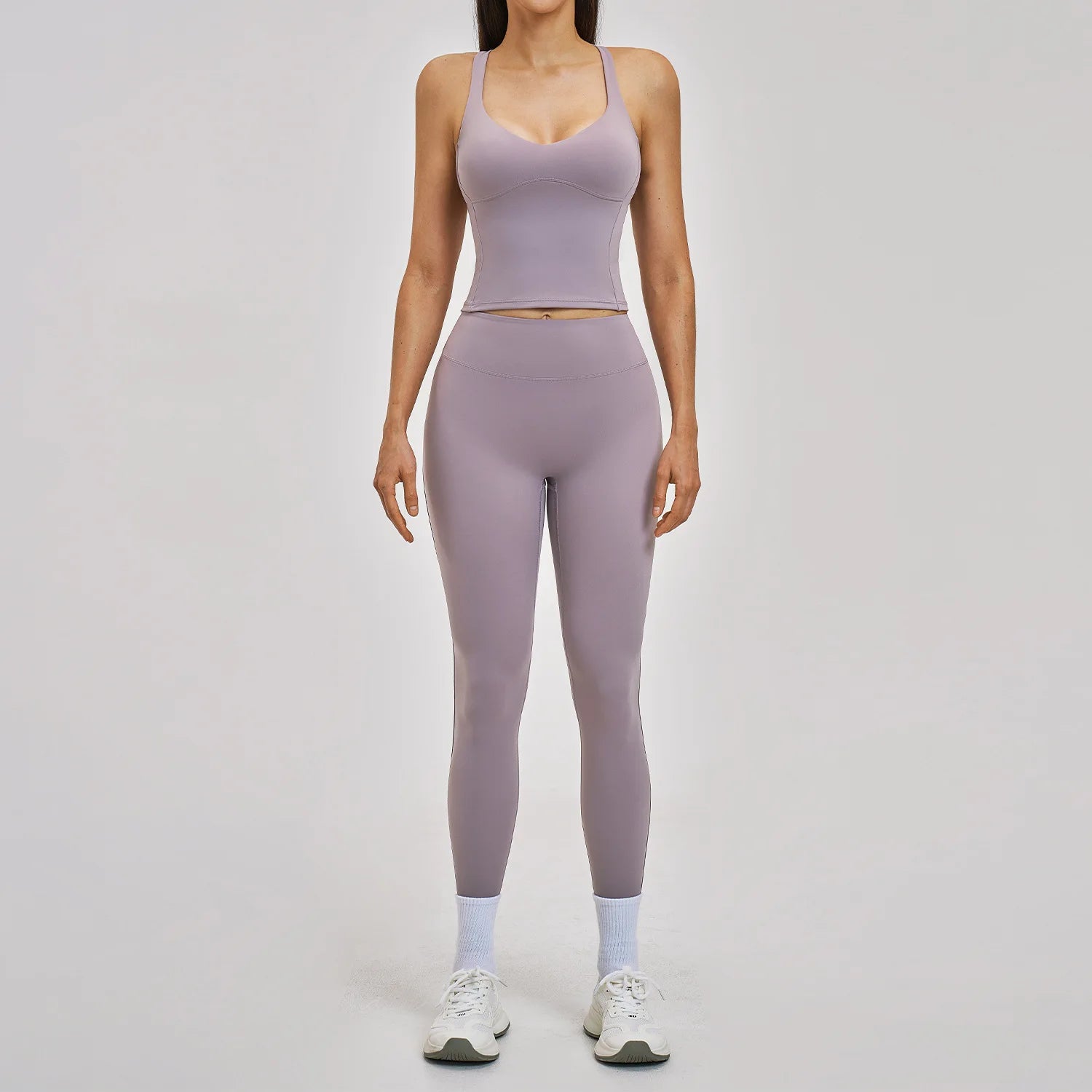 Women's Tracksuit 2PCS Yoga Set Workout Outfits Sportswear Gym Clothing High Waist Leggings Fitness Suit Shorts Sports Suits Bra