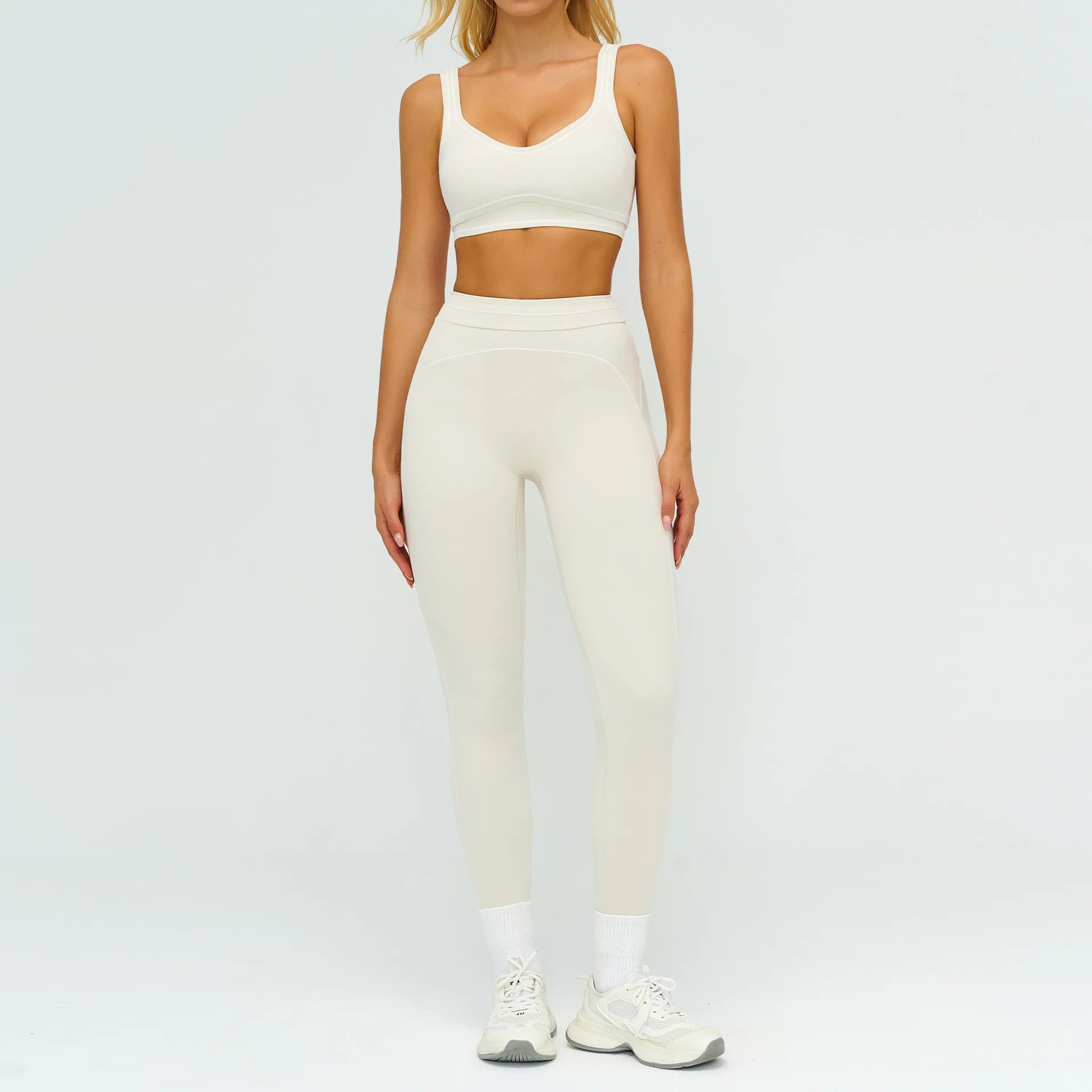 Women's Tracksuit Yoga Set 2PCS Sport Suit Gym Wear Workout Clothes Gym Outfits High Waist Legging Fitness Bra Set Sports Suits