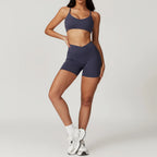 2 Pieces Yoga Set Gym Clothes Sportswear Yoga Suits For Women Fitness Short Sleeve Crop Top Tracksuits Sports Bra Gym Leggings