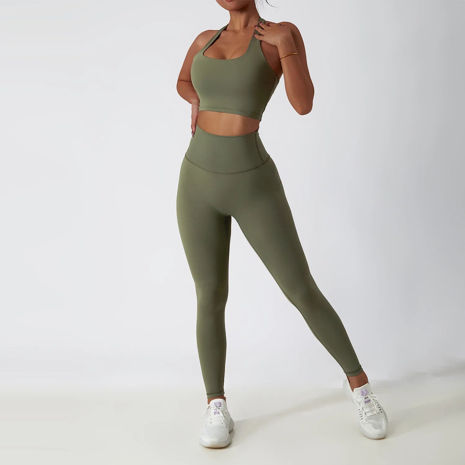 2PCS Yoga Suit Women Tracksuit Sports Set Quick-Drying Gym Set Women Set Running Workout Long Sleeve Sports Shirt Yoga Clothing