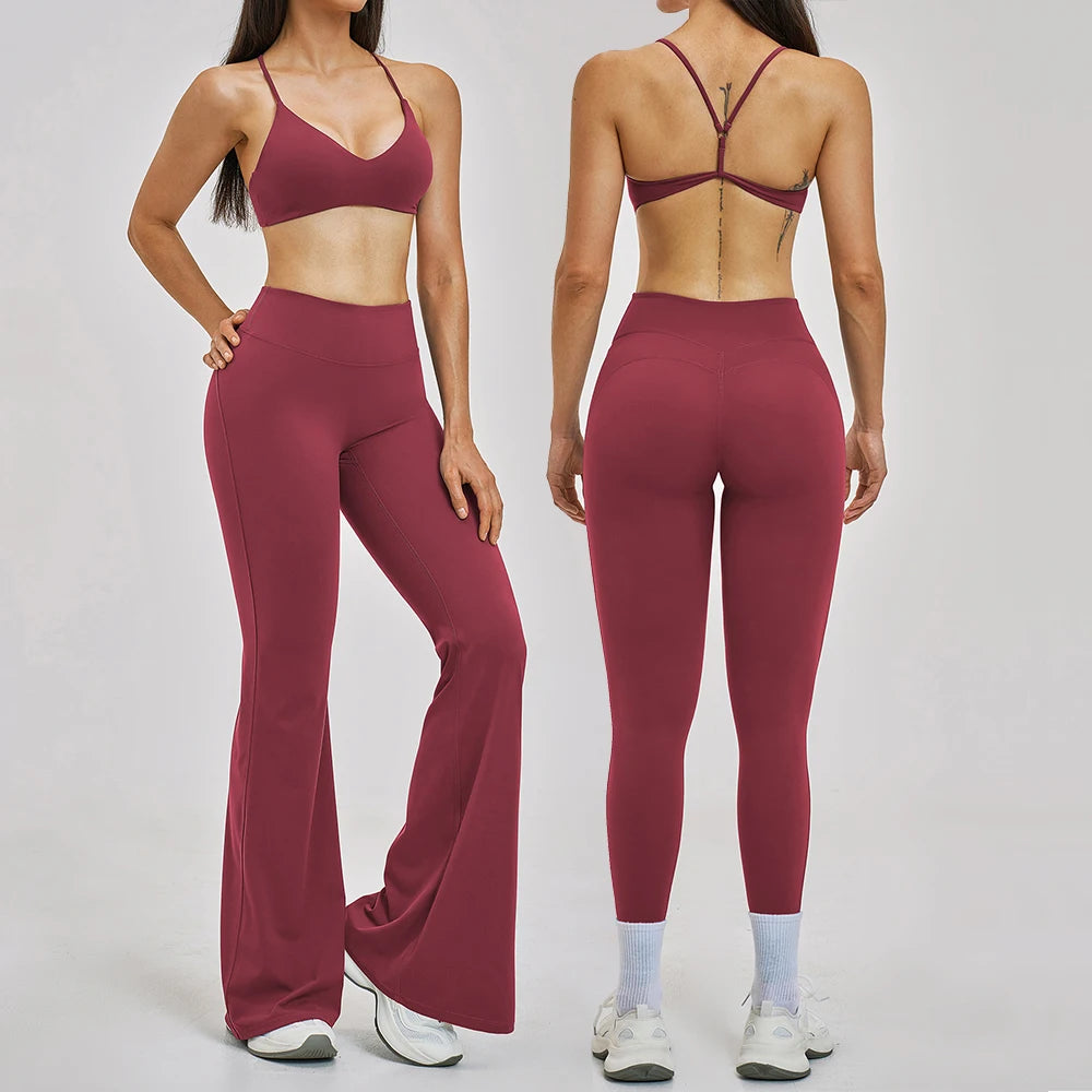 2PCS Sport Set Women Gym Outfits Push Up Yoga Set Gym Sportswear Fitness Bra Workout High Waist Legging Sports Shorts Tight Suit