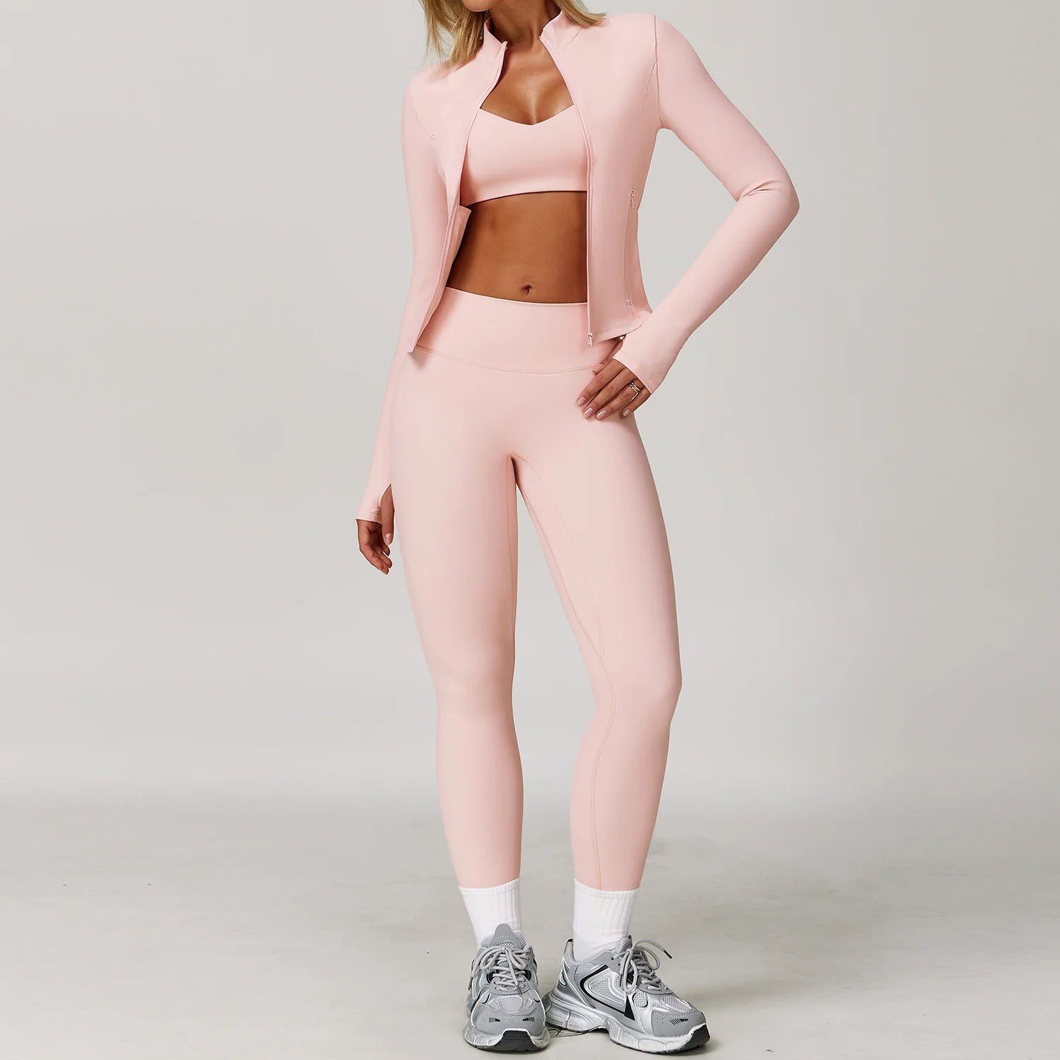 2/3PCS Yoga Suit Women Sports Set Quick-Drying Gym Set Women Tracksuit Running Workout Long Sleeve Sports Shirt Yoga Clothing