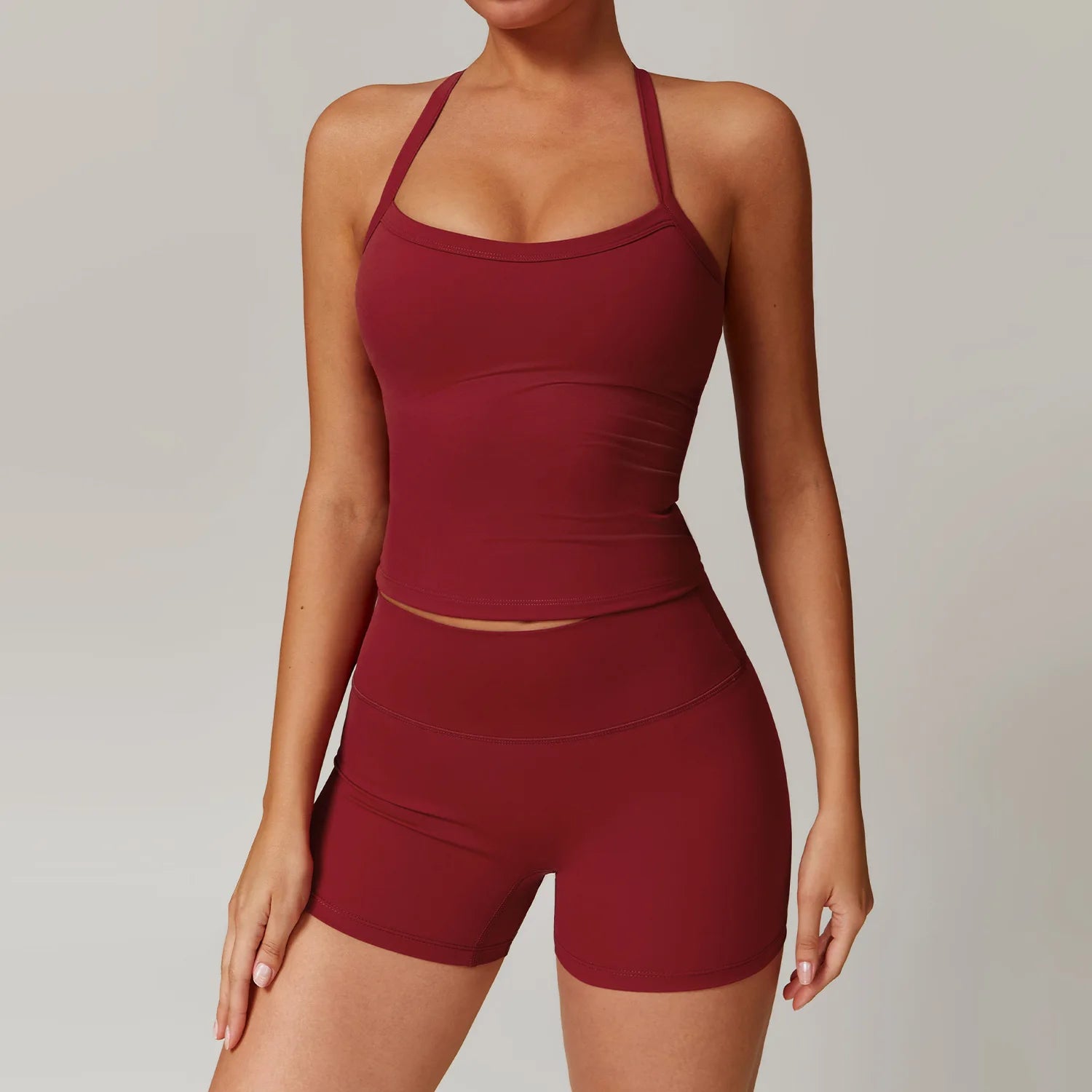 2PCS Yoga Set Women's Tracksuit Workout Outfits Push Up Sportswear Gym Clothing Running High Waist Leggings Fitness Sports Suits