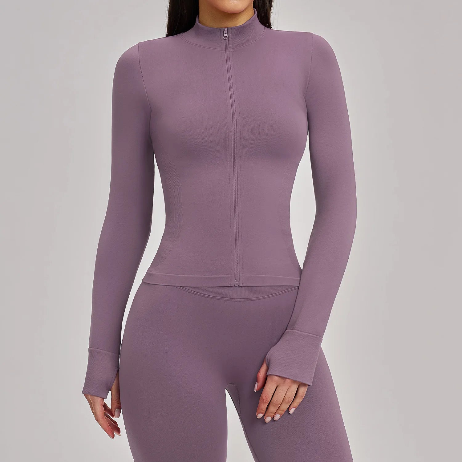 Zipper Long Sleeve Women Jacket Crop Tops Yoga T-shirts Solid Sports Top Running Shirts Sexy Quick Dry Fitness Gym Sport Wear