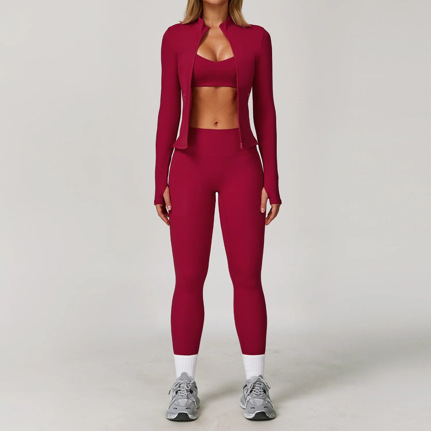 2/3PCS Yoga Suit Women Sports Set Quick-Drying Gym Set Women Tracksuit Running Workout Long Sleeve Sports Shirt Yoga Clothing