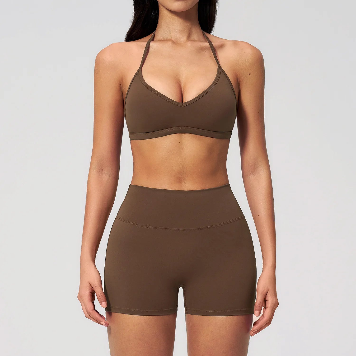 2PCS Yoga Suit Women's Tracksuit Fitness Suit Gym Clothes Sports Bra Impact Shorts Set Workout Set Gym Outfit Workout Sportswear