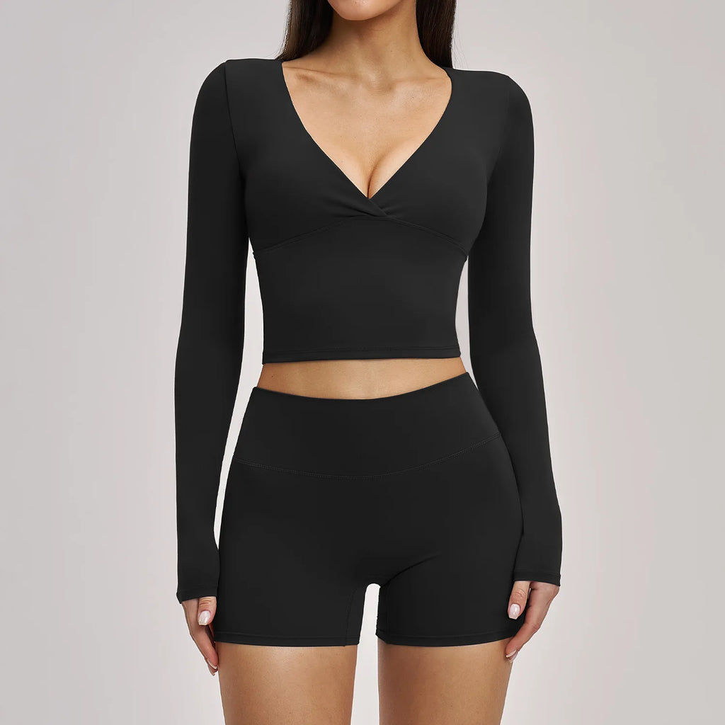 Women Tracksuit 2PCS Yoga Suit Women Sports Outfits Quick-Drying Gym Set Running Workout Long Sleeve Sports Shirt Yoga Clothing