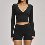 Women Tracksuit 2PCS Yoga Suit Women Sports Outfits Quick-Drying Gym Set Running Workout Long Sleeve Sports Shirt Yoga Clothing