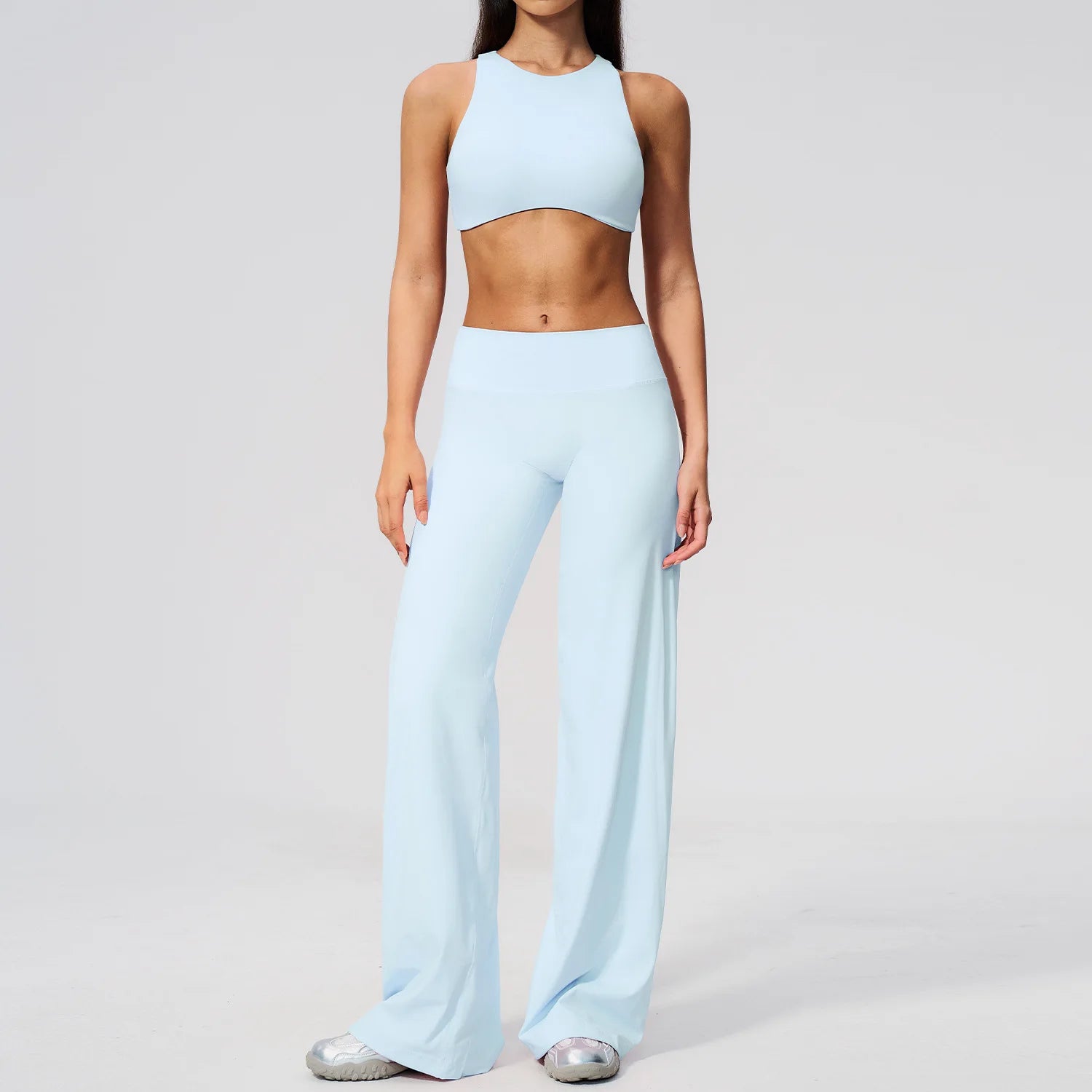 Yoga Set 2 Pieces Women Clothes Workout Outfits Fitness Sportswear Gym Tracksuit High Waist Leggings Sports Bra Athletic Wear