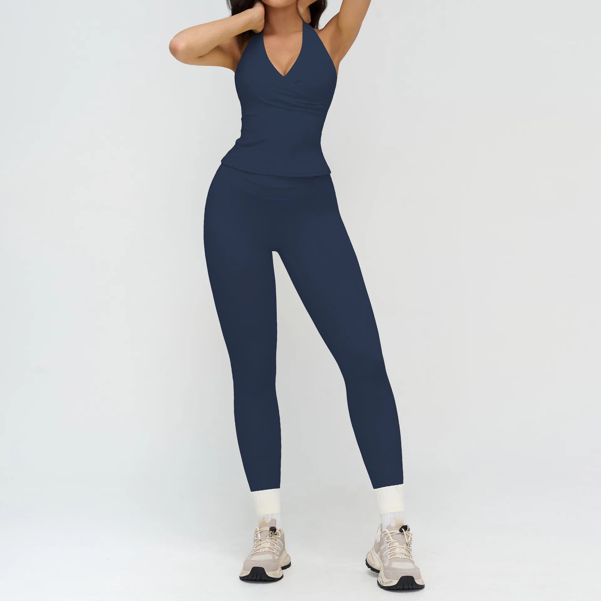 Sportswear 2 Piece Yoga Clothes Women's Tracksuit Athletic Wear Fitness Set Gym Workout Outfits Push Up Sports Bra Leggings Suit