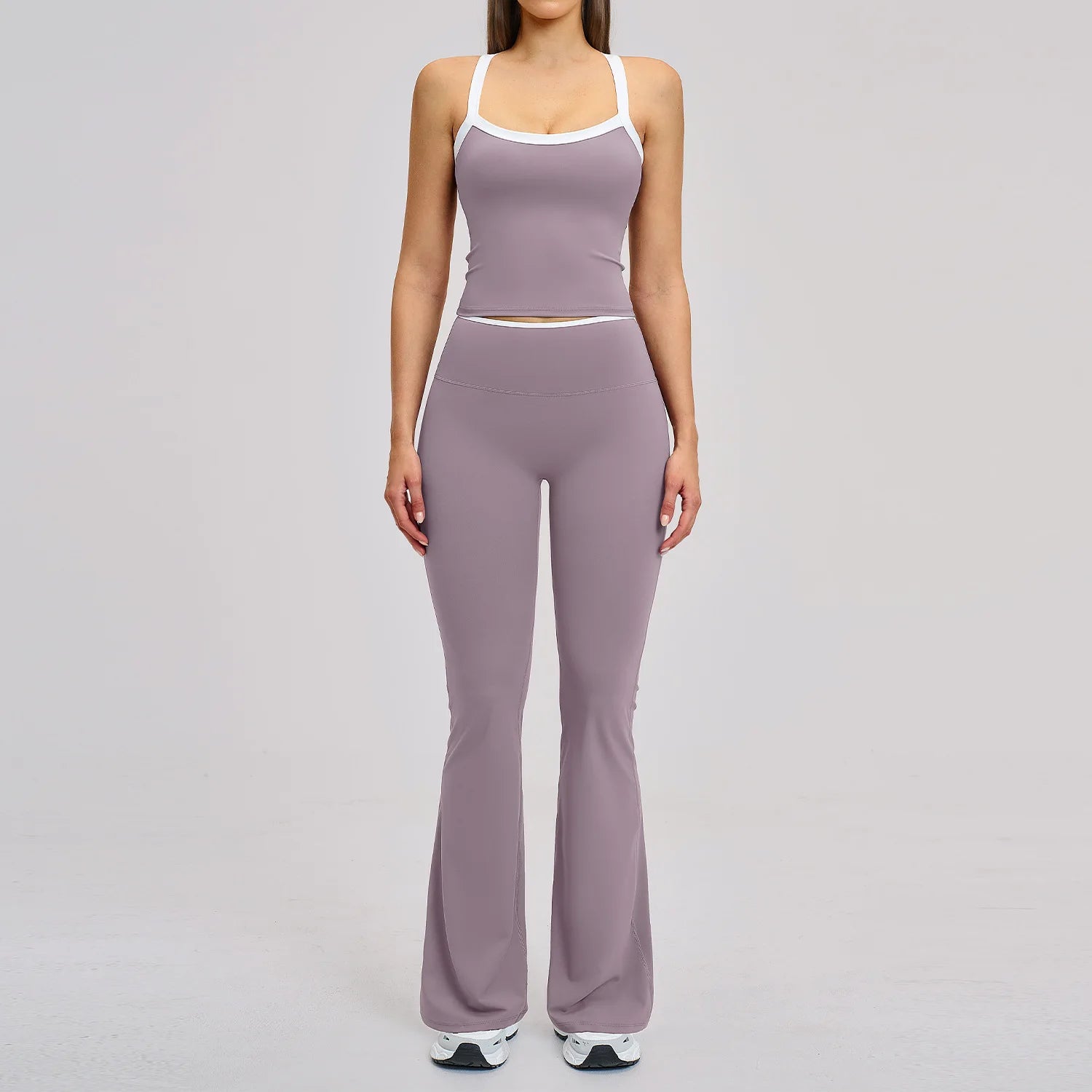 2 Pieces Yoga Set Women Workout Outfits Fitness Clothes Sportswear Gym Tracksuit High Waist Leggings Sports Bra Athletic Wear