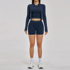 Yoga Suit 3PCS Sports Set Women Outfits Sportswear Gym Sets Women Tracksuit Running Workout Long Sleeve Sports Bra Yoga Clothing