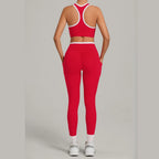 Yoga Set Women Tracksuit Athletic Wear 2 Piece Pilates Fitness Suit Gym Clothes Workout Push Up Clothes Sports Bra Leggings Suit