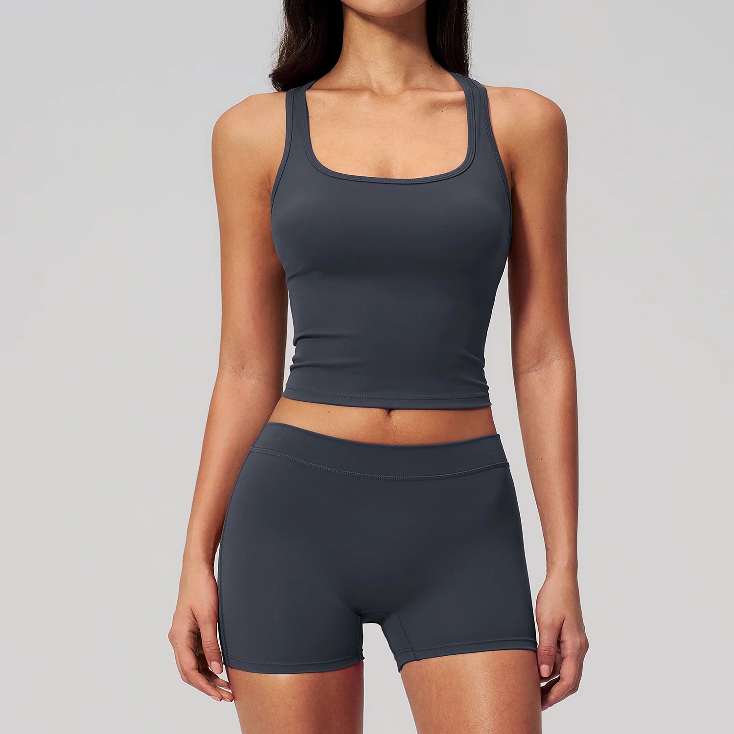 2 Pieces Yoga Set Women's Tracksuit Athletic Wear Fitness Suit Gym Outfits Workout Clothes Push Up Sports Bra Capri Pants Suit